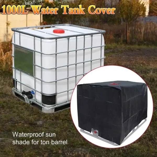 IBC Water Tank Protective Cover 190T IBC Tote Cover Waterproof Garden Water Sunshade Cover Tank Dustproof 1000L Tote Outdoo A0V8