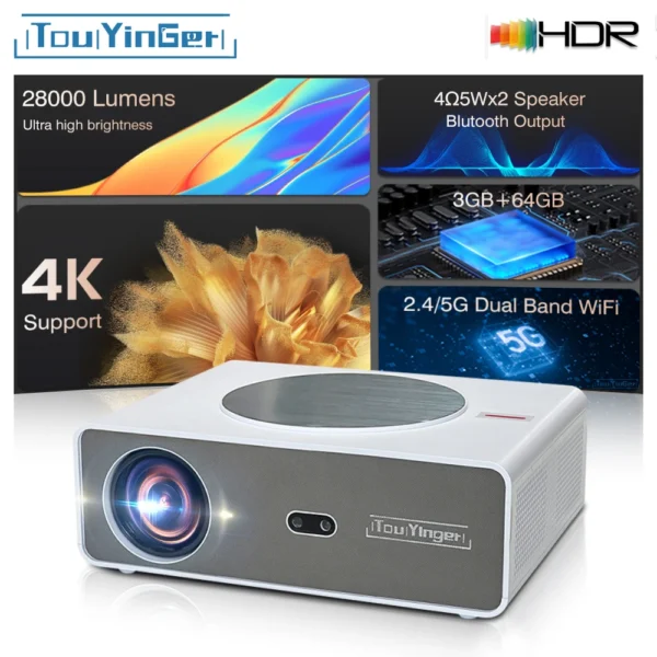 Touyinger Q11 projector 4K LED home theater electronics video game devices 5G Projectors full HD movie projector
